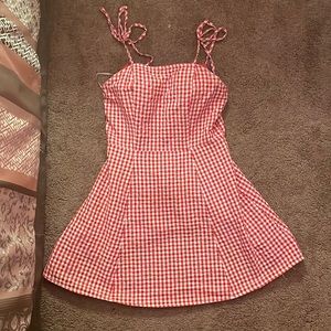 Red and White Mini Summer Dress